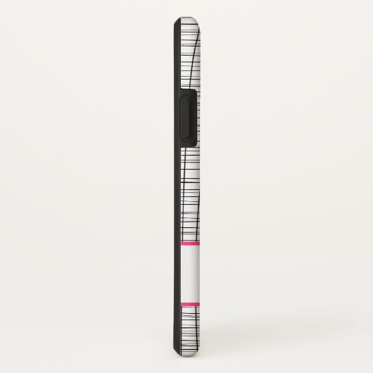 Panda Bear Pink und Black Girl Animal Monogram Case-Mate iPhone Hülle (Hinten/Rechts)