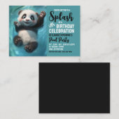 Panda Bear, Pool Party Geburtstag Handout Tickets (Vorne/Hinten)