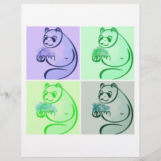 Panda Bear Pop Art Flyer (Vorne)