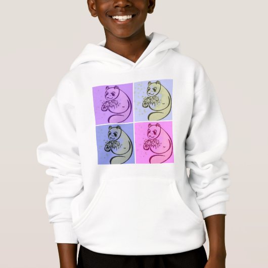 Panda Bear Pop Art Hoodie (Vorderseite)