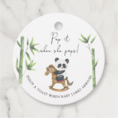 Panda Bear Pop es, wenn sie Pop Baby Dusche Geschenkanhänger (Vorderseite)