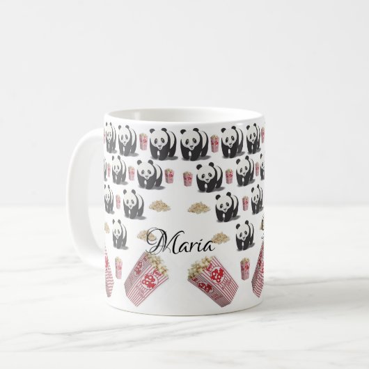 Panda Bear Popcorn Tasse (Vorderseite Links)
