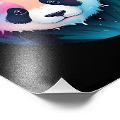 Panda Bear Portrait Forest Paint Splash Logo Fotodruck (Ecke)