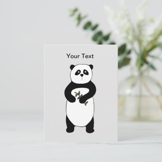 Panda Bear Post Card Postkarte (Stehend Vorderseite)
