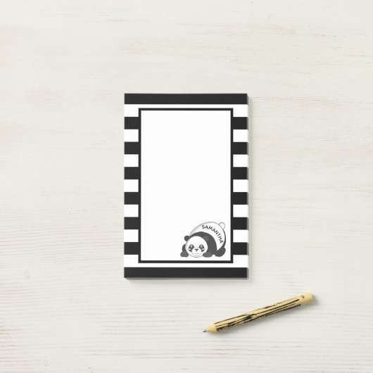 Panda Bear Post-it Klebezettel (Auf Schreibtisch)