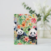 Panda Bear Postkarte (Stehend Vorderseite)