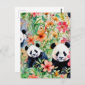 Panda Bear Postkarte (Vorne/Hinten)