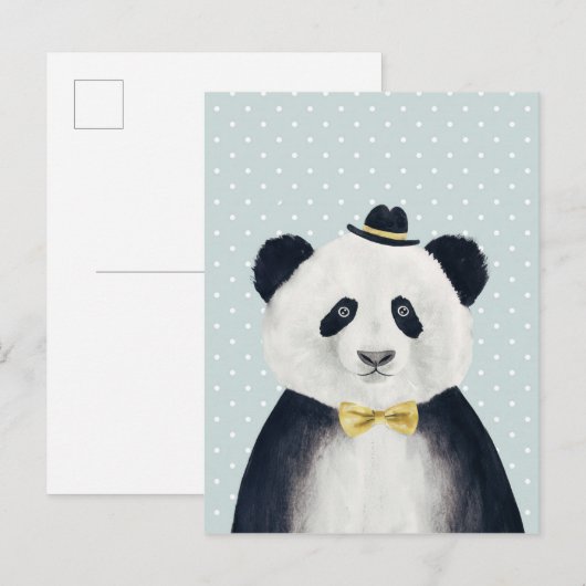 Panda Bear Postkarte (Vorne/Hinten)