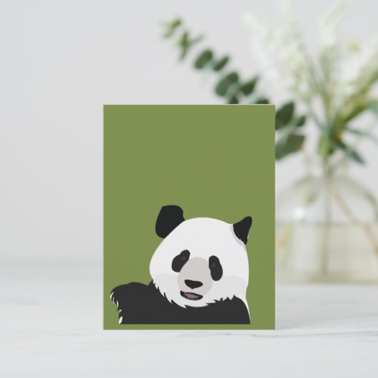Panda Bear Postkarte (Stehend Vorderseite)