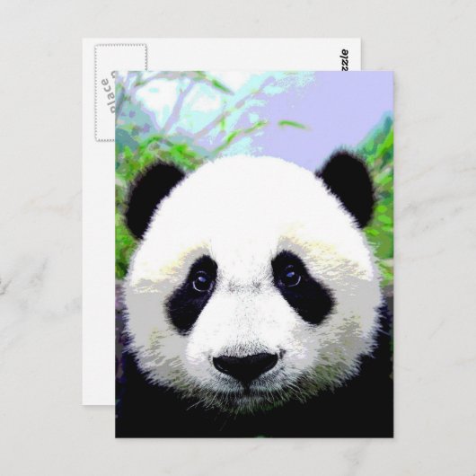 Panda Bear Postkarte (Vorne/Hinten)