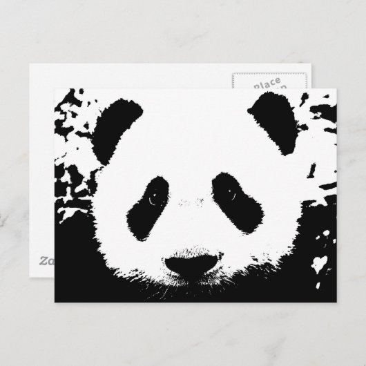 Panda Bear Postkarte (Vorne/Hinten)