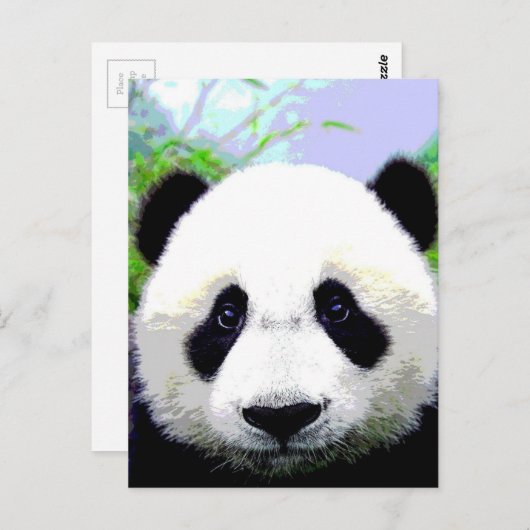 Panda Bear Postkarte (Vorne/Hinten)