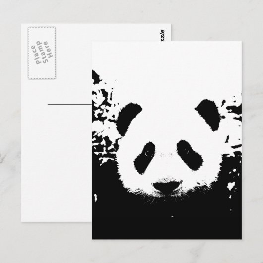 Panda Bear Postkarte (Vorne/Hinten)