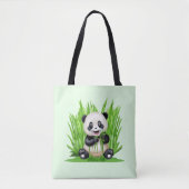 Panda Bear powered by Pflanze Tasche (Vorderseite)