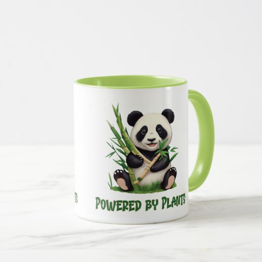 Panda Bear powered by Pflanze Tasse (VorderseiteRechts)