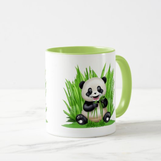 Panda Bear powered by Pflanze Tasse (VorderseiteRechts)
