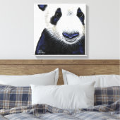 Panda Bear Print ' PANDA ' von Shirley MacArthur Leinwanddruck (Insitu (Schlafzimmer))