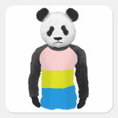 Panda Bear Quadratischer Aufkleber (Vorderseite)