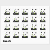 Panda Bear Quadratischer Aufkleber (Blatt)