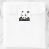 Panda Bear Quadratischer Aufkleber (Tasche)