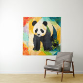 Panda Bear Quilt Look Tapestry Wandteppich (Beispiel)