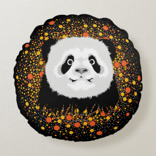 Panda Bear Round Pillow Rundes Kissen