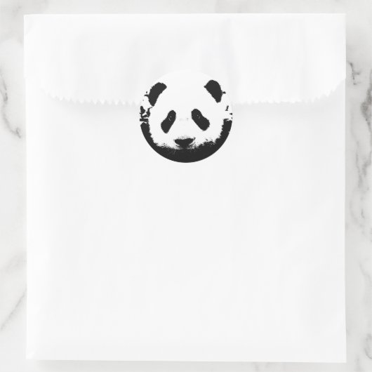 Panda Bear Runder Aufkleber (Tasche)