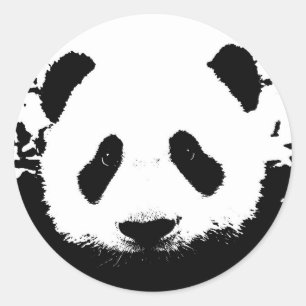 Panda Bear Runder Aufkleber
