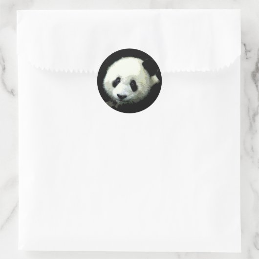 Panda Bear Runder Aufkleber (Tasche)