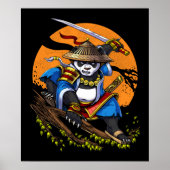 Panda Bear Samurai Ninja Poster (Vorne)