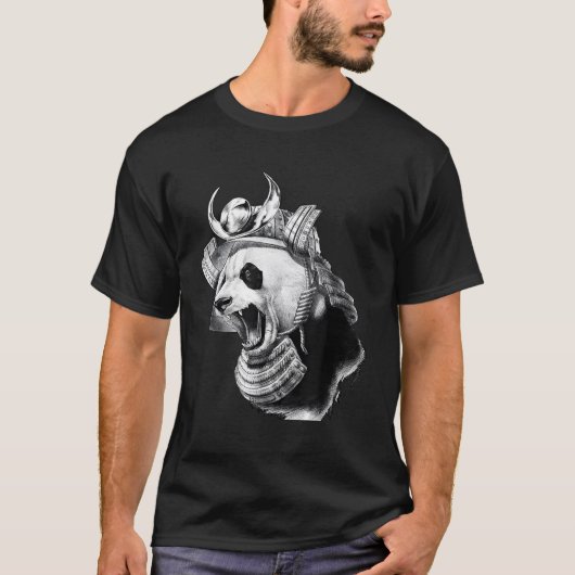 Panda Bear Samurai Warrior T-Shirt (Vorderseite)