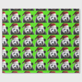 Panda Bear Santa Claus Geschenkpapier (Flach)