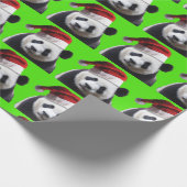 Panda Bear Santa Claus Geschenkpapier (Ecke)