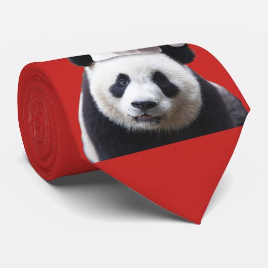 Panda Bear Santa Claus Krawatte (Gerollt)