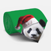 Panda Bear Santa Claus Krawatte (Gerollt)