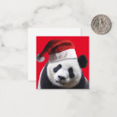 Panda Bear Santa Claus Mitteilungskarte (Vorderseite/Rückseite Beispiel)