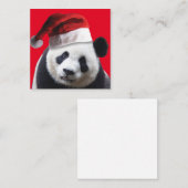 Panda Bear Santa Claus Mitteilungskarte (Vorne/Hinten)