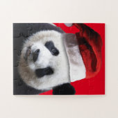 Panda Bear Santa Claus Puzzle (Horizontal)