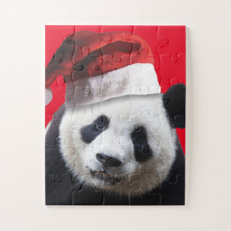Panda Bear Santa Claus Puzzle