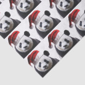 Panda Bear Santa Claus Seidenpapier (Detail)