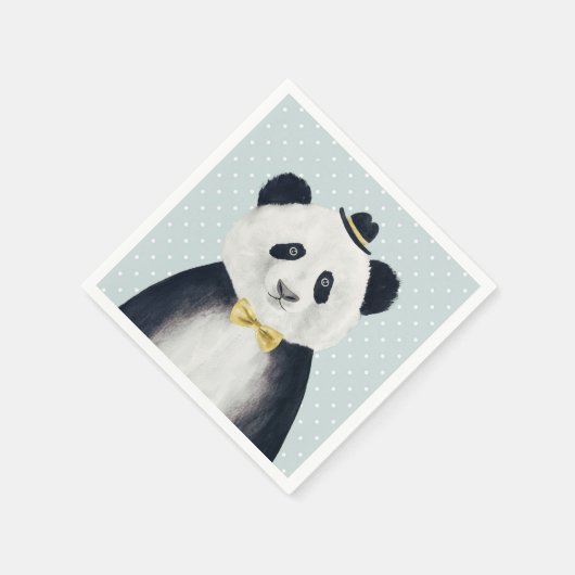 Panda Bear Serviette (Ecke)
