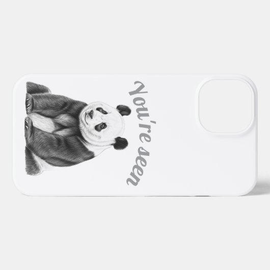 Panda Bear Sketch Art Phone Case iPhone Hülle (Rückseite (Horizontal))