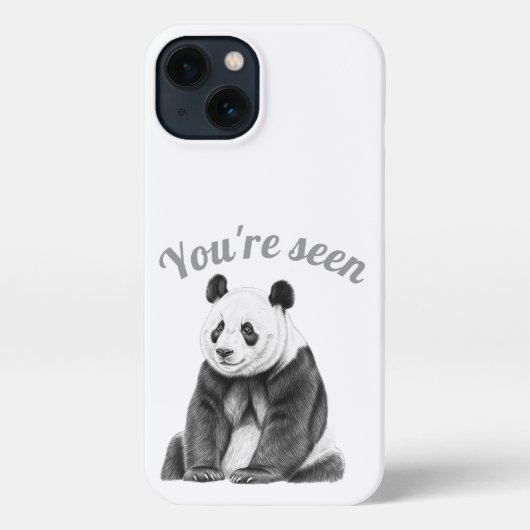 Panda Bear Sketch Art Phone Case iPhone Hülle (Rückseite)