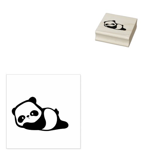 Panda Bear Sleeping Gummistempel (Stempel)