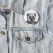 Panda Bear Smile Standard, 2¼ Zoll Round Button (Beispiel)
