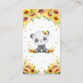 Panda Bear Sonnenblume Baby Dusche bringen Sie ein Begleitkarte (Rückseite)