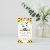 Panda Bear Sonnenblume Baby Dusche bringen Sie ein Begleitkarte (Stehend Vorderseite)