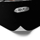 Panda Bear Space Astronaut Funny Animal Poster (Ecke)