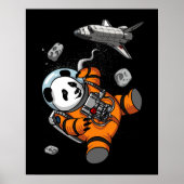 Panda Bear Space Astronaut Funny Animal Poster (Vorne)