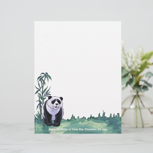 Panda Bear Stationery (Stehend Vorderseite)